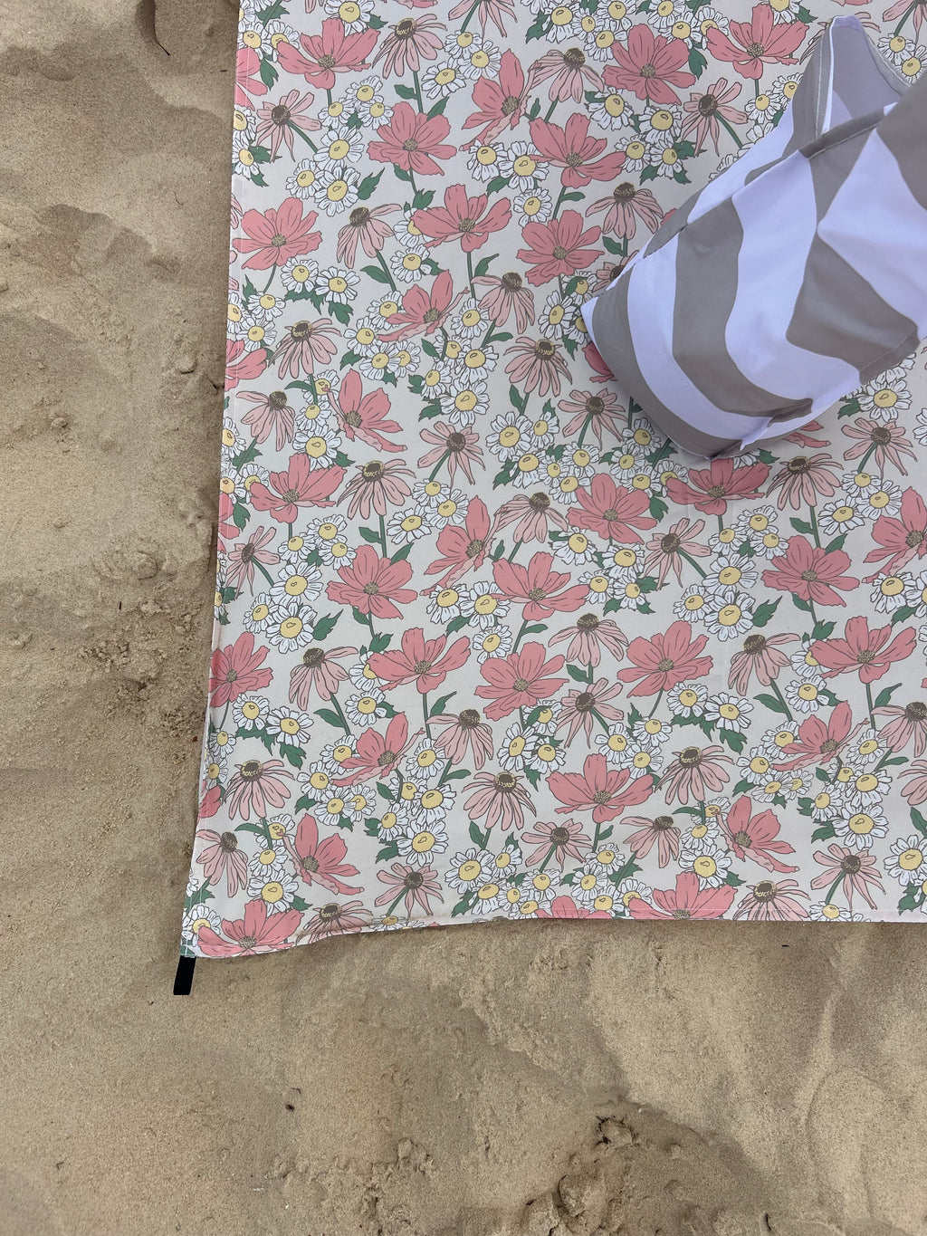 Vintage Meadow | 2.75m XL Beach Blanket | Sand-Free | 100% Recycled Fabric | Cabana Fit